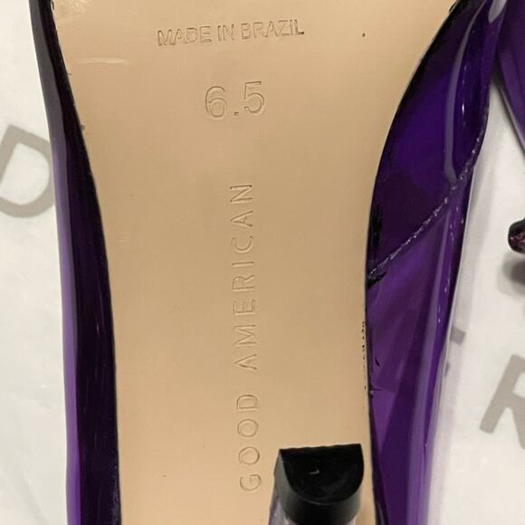 Good American CINDER-F*CKING-RELLA PUMP Heels Purple Size 6.5 NIB - Picture 10 of 11